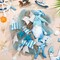 18 x 16 Inch Coastal Wreath for Front Door – Beach Farmhouse Wreath with Starfish, Ribbon, and Ocean-Themed Decorations for Summer Porch and Outdoor Wall Decor